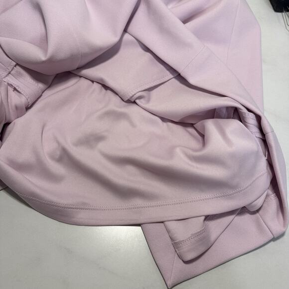 Calvin Klein Pleated Halter Neck Sheath Dress Size 10 Pale Lilac Scuba Crepe NEW - Picture 5 of 11